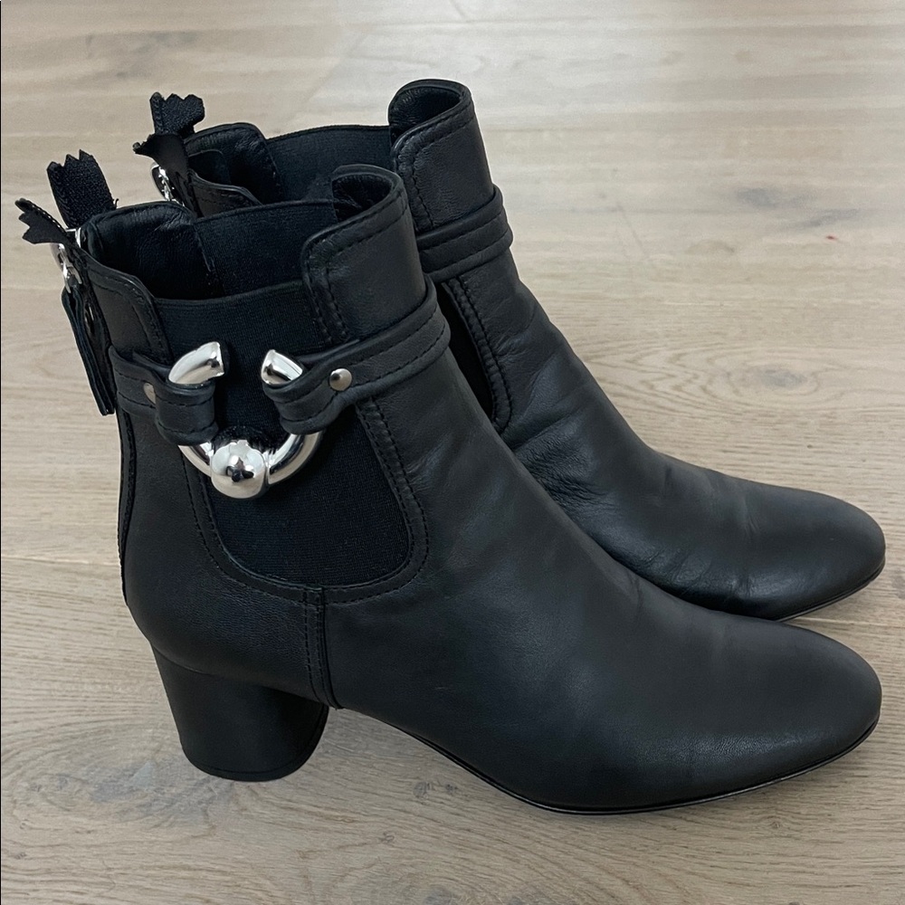 AGL Leather Ankle Boots in Black